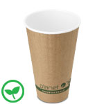 16 oz. Planet Plus2 Double Wall Compostable Paper Coffee Cup