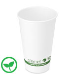 16 oz. Planet Compostable Paper Coffee Cups