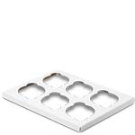 Jumbo Size Six-Cupcake Insert for 12 x 9 x 4" Cupcake Boxes: White