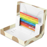 Champagne Bubbles Gift Card Boxes w/ White Interior