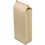 5 lb. Natural Brown Kraft Tin Tie Bags with Poly Liner