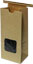 1/2 lb. Natural Brown Kraft Window Tin Tie Bags with Polypropylene Liner