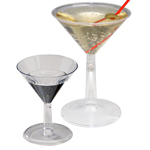 Plastic Martini Glasses